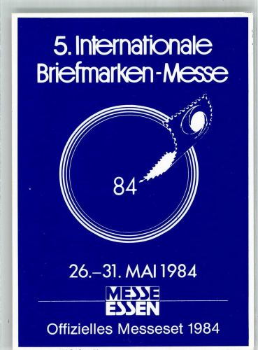 W4300 Essen , Ruhr 5. Internationale Briefmarken-Messe Philatelistentag 1984 Sonderstempel