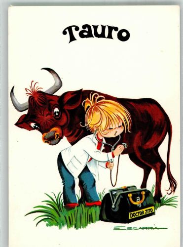 sign. Escarra Stier 21.04.-20.05. Sternzeichen Künstlerkarte