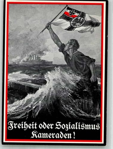 sign. Staeck, Klaus Der letzte Mann Freiheit oder Sozialismus Kameraden! Nr. 62a Politik Künstlerkarte