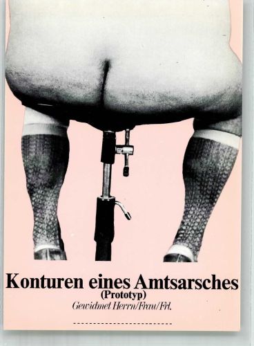 sign. Staeck, Klaus Konturen eines Amtsarsches Nr. 18 Politik Künstlerkarte