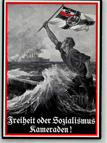 sign. Staeck, Klaus Der letzte Mann Freiheit oder Sozialismus Kameraden! Nr. 62a Politik Künstlerkarte