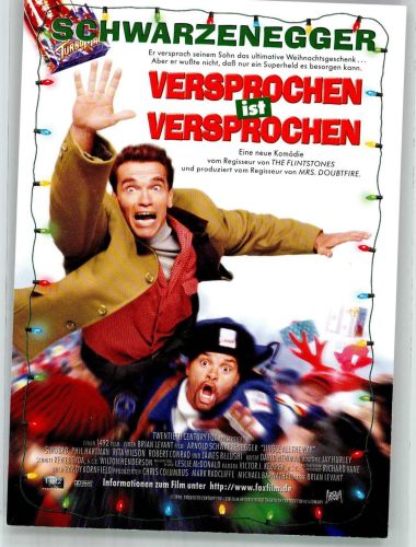 Versprochen ist Versprochen mit Arnold Schwarzenegger Filmtitel Werbung 1996 Werbe AK