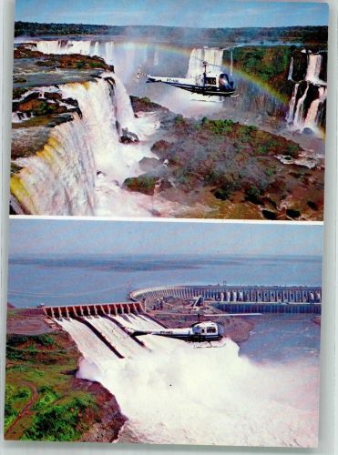 Curitiba Hubschrauberflüge über den Iguazu-Wasserfälle und dem Itaipu-Wasserkraftwerk Hubschrauber Werbe AK