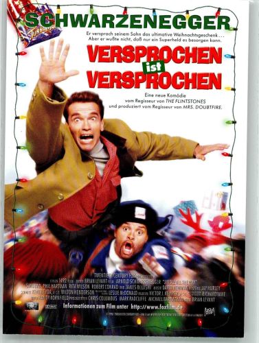 Versprochen ist Versprochen mit Arnold Schwarzenegger Filmtitel Werbung Werbe AK