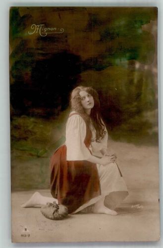 Weibliche Figur aus Goethes Roman Wilhelm Meisters Lehrjahre PH 813-2 Mignon 1905