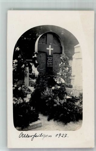 Grabmal von Paul Lauterbacher Friedhof 1927 Privatfoto AK