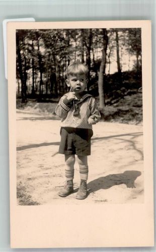 Kleiner Junge im Matrosenanzug Kind 1928 Privatfoto AK