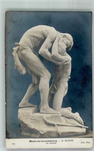 Paris Skulptur Le Pardon von Dubois im Musee du Luxembourg Skulptur