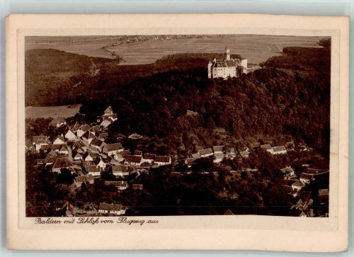 73441 W7085 Baldern FOTO KEINE AK Fliegeraufnahme Schloss Original aufmontierte Verlagsmusterkarte
