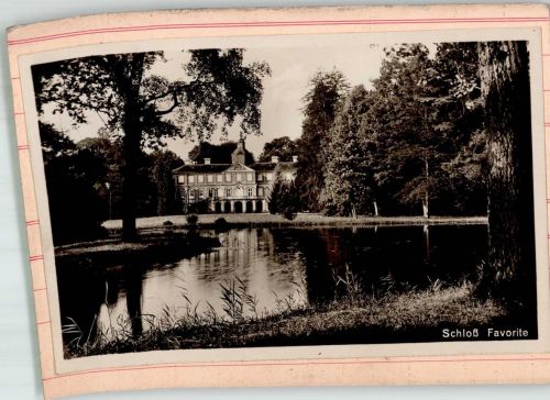 76437 W7550 Rastatt FOTO KEINE AK Schloss Favorite Original aufmontierte Verlagsmusterkarte