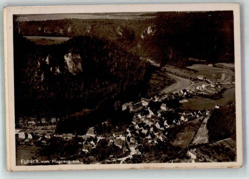 73312 W7340 Eybach Foto AK Fliegeraufnahme Original aufmontierte Verlagsmusterkarte