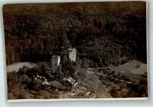 77815 W7580 Bühl , Baden FOTO KEINE AK Vogelschau Ruine Altwindeck Original aufmontierte Verlagsmusterkarte