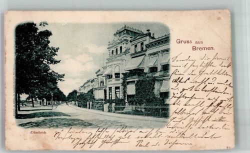 28195 W2800 Bremen 1899 Gebrauchsspuren Villen am Osterdeich Fotograf Louis Koch