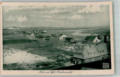 25992 W2282 List , Sylt 1930 Gebrauchsspuren Panorama des Ortes Fotograf Pförtner