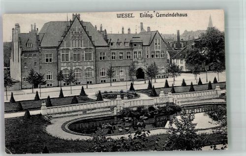 46483 W4230 Wesel a Rhein 1914 Gebrauchsspuren Ev. Gemeindehaus