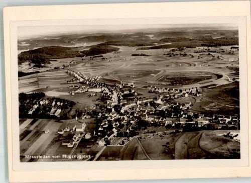 72469 W7475 Meßstetten 1933 FOTO KEINE AK Fliegeraufnahme des Ortes Original aufmontierte Verlagsmusterkarte