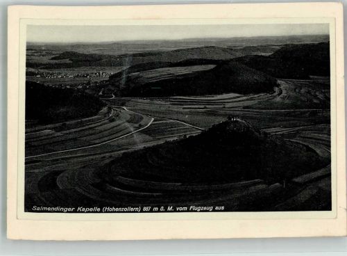 72393 W7453 Salmendingen 1935 FOTO KEINE AK Fliegeraufnahme der Salmendinger Kapelle Original aufmontierte Verlagsmusterkarte