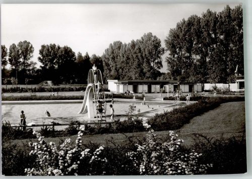 76726 W6729 Bellheim Foto AK Schwimmbad