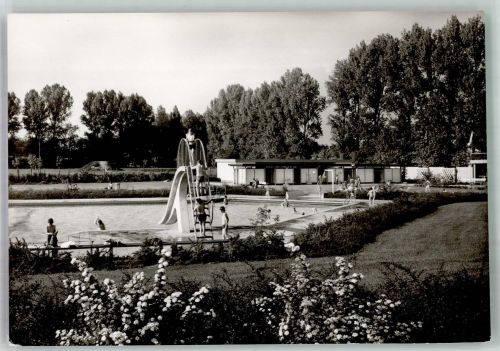 76726 W6729 Bellheim Foto AK Schwimmbad