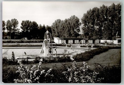 76726 W6729 Bellheim Foto AK Schwimmbad