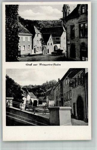 76356 W7504 Weingarten Baden Foto AK Marktplatz mit Auferstehungskirche