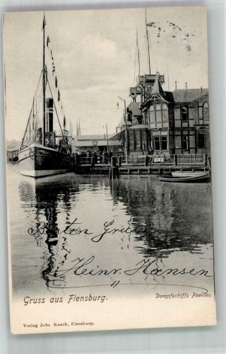 24937 W2390 Flensburg 1903 - Dampfschiff-Pavillon