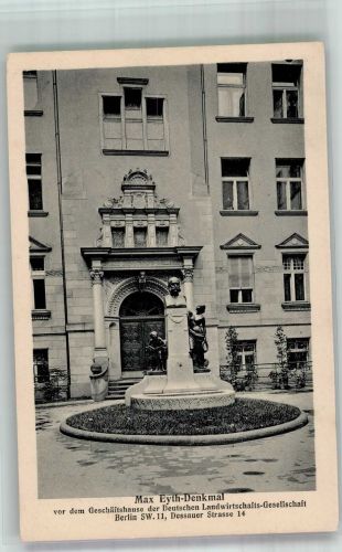10115 O1020 Friedrichshain - Max-Eyth-Denkmal vor dem Geschäftshaus der Deutschen-Landwirtschafts-Gesellschaft Dessauer Straße 14