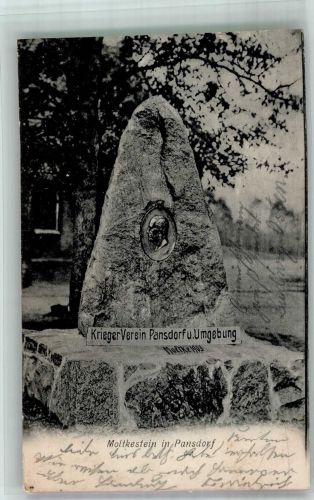 23611 W2409 Pansdorf , Holst 1904 - Denkmal Moltkestein