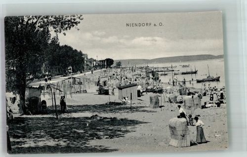 23669 W2408 Niendorf , Ostsee 1909 - Strandleben