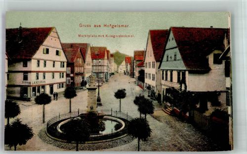 34369 W3520 Hofgeismar - Marktplatz mit Kriegerdenkmal