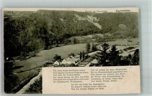 34385 W3522 Bad Karlshafen - Diemeltal mit Heimatgedicht