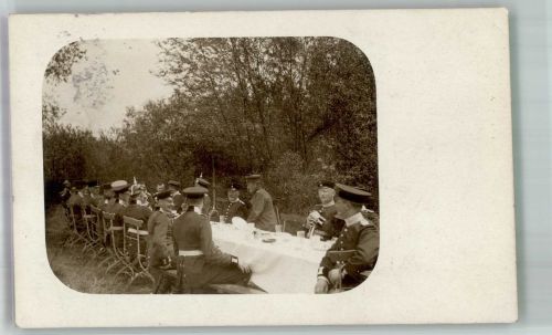 67346 W6720 Speyer 1906 Privatfoto AK Offiziere der Kaiserlichen Armee am Gartentisch Ort lt. Stempel