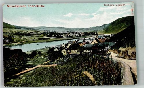 54538 W5561 Kinheim - Panorama des Ortes mit St. Martin Kirche und Lösnich Verlag Schaar & Dathe