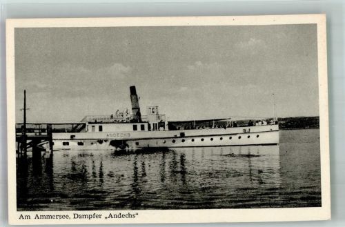 82211 W8036 Herrsching a. Ammersee - Binnenschiff Dampfer Andechs am Anleger
