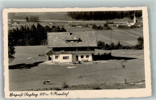 83112 W8201 Sagberg , Oberbay 1938 Foto AK Bergcafe Sagberg