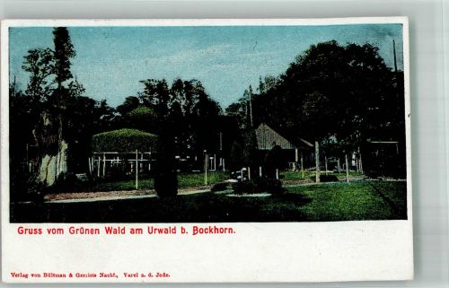 26345 W2935 Bockhorn , Jadebusen 1913 - Gasthaus Grüner Wald im Urwald bei Bockhorn
