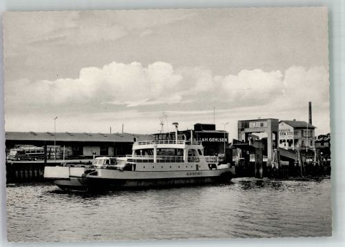 25348 W2208 Glückstadt Foto AK Fähre Glückstadt-Wischhafen