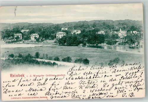 21465 W2057 Reinbek 1900 - Panorama des Ortes Verlag Knackstedt & Näther