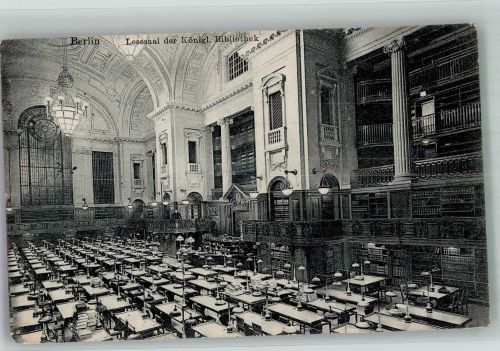 10115 W1000 Berlin Mitte 1912 - Lesesaal der Königlichen Bibliothek
