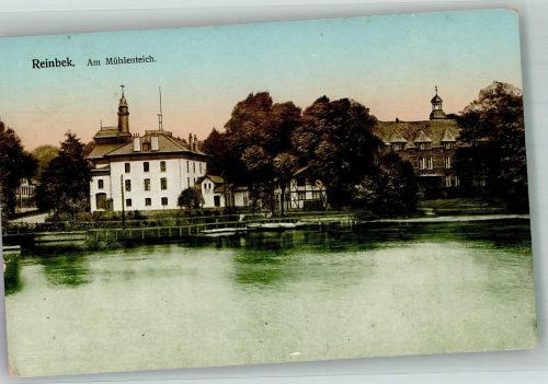 21465 W2057 Reinbek 1913 - Schloss Reinbek am Mühlenteich