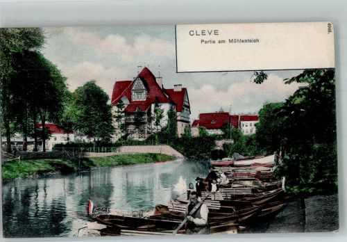 47533 W4190 Kleve , Niederrhein - Ruderboote am Mühlenteich Verlag Reinicke & Rubin 4948