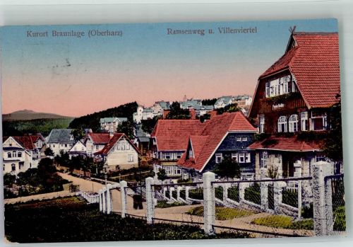 38700 W3389 Braunlage 1917 - Ramsenweg und Villenviertel