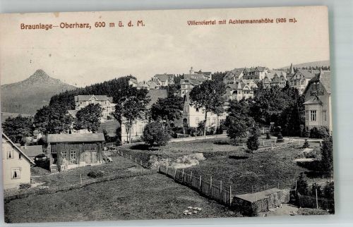 38700 W3389 Braunlage 1913 - Villenviertel mit Achtermannshöhe