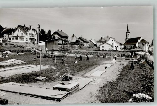78141 W7741 Schönwald im Schwarzwald Foto AK Minigolf Fotograf Werner