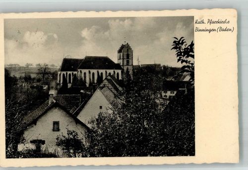 78247 W7709 Binningen , Hegau 1935 Foto AK Pfarrkirche St. Blasius