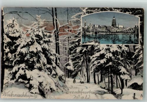 60308 W6000 Frankfurt am Main 1905 - Winter Dom Eiserner Steg