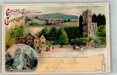 02627 O8601 Czorneboh 1903 Lithographie Rachlau Frageloch o. Teufelsfenster