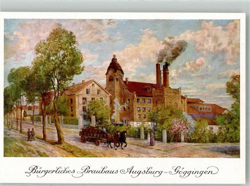 W8900 Göggingen , Bay Bürgerliches Brauhaus Bierfuhrwerk Brauerei