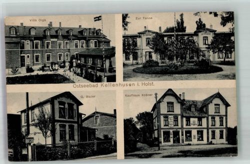 23746 W2436 Kellenhusen Ostsee - Pension Villa Olga Pension Bader Kaufhaus Keßner Drogerie Hotel zur Tanne