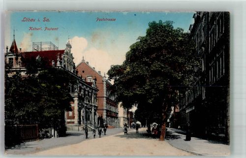 02708 O8700 Löbau 1915 - Poststrasse Kais. Postamt